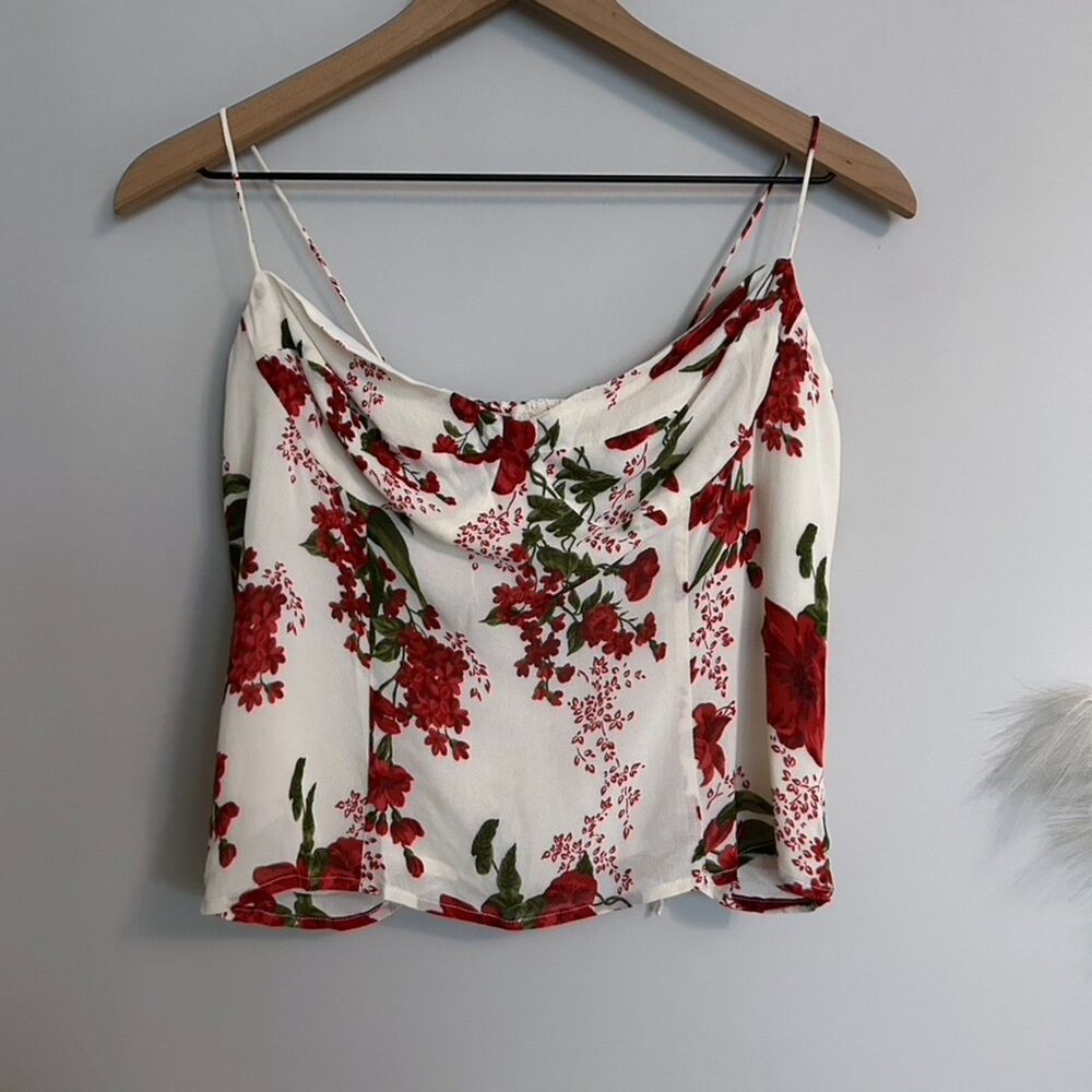 Reformation Liza Top Georgette Floral